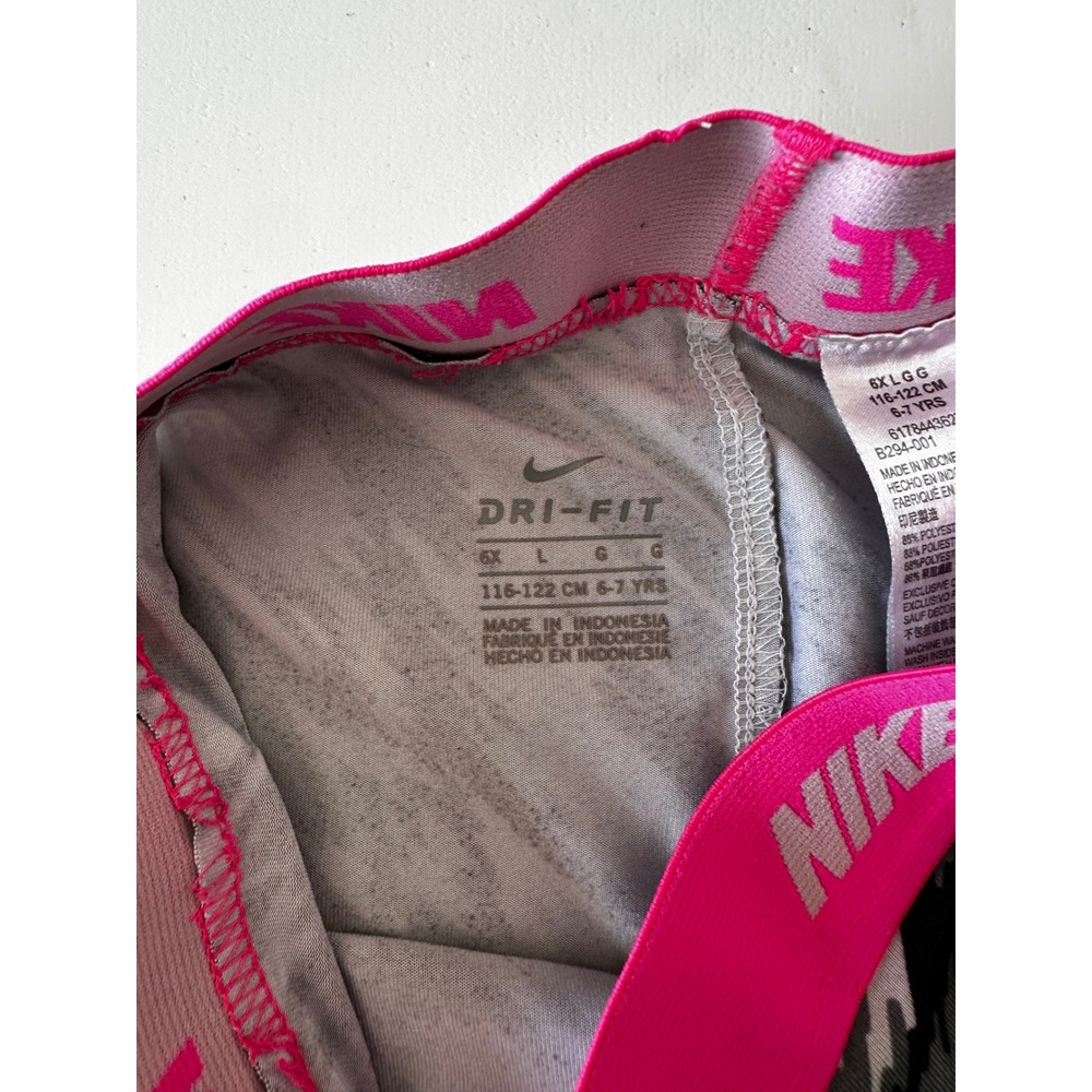 Nike Dri-FIT Girls Leggings Black Grey Pink Abstract Print Size 6X - Picture 5 of 5